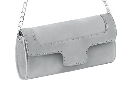 Handcrafted women's elegant clutch in premium pearl grey leather. Perfect for weddings, ceremonies, and parties.  
                Choose from our luxurious collections of leather and fabric to perfectly match your clutches to your outfits.